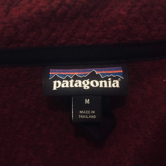 Patagonia Woolyester Fleece Jacket Coat Oxide Red - Picture 6 of 6